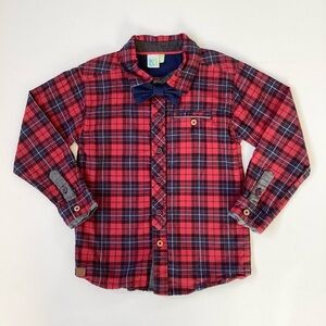 Nano Noruk Plaid Shirt with Bow Tie